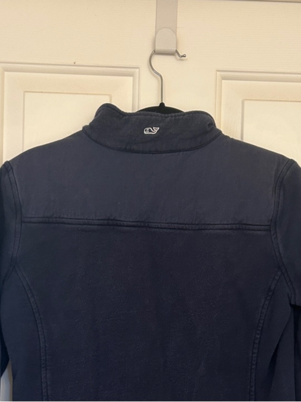 Vineyard Vines Cotton Navy Quarter-Zip Pullover - Picture 9 of 10